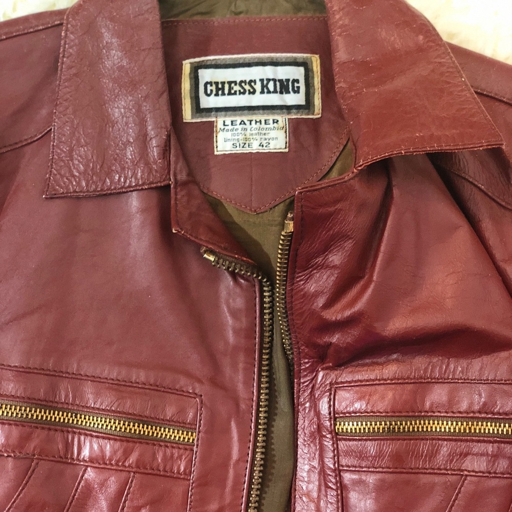 Chess King Vintage Leather Jacket